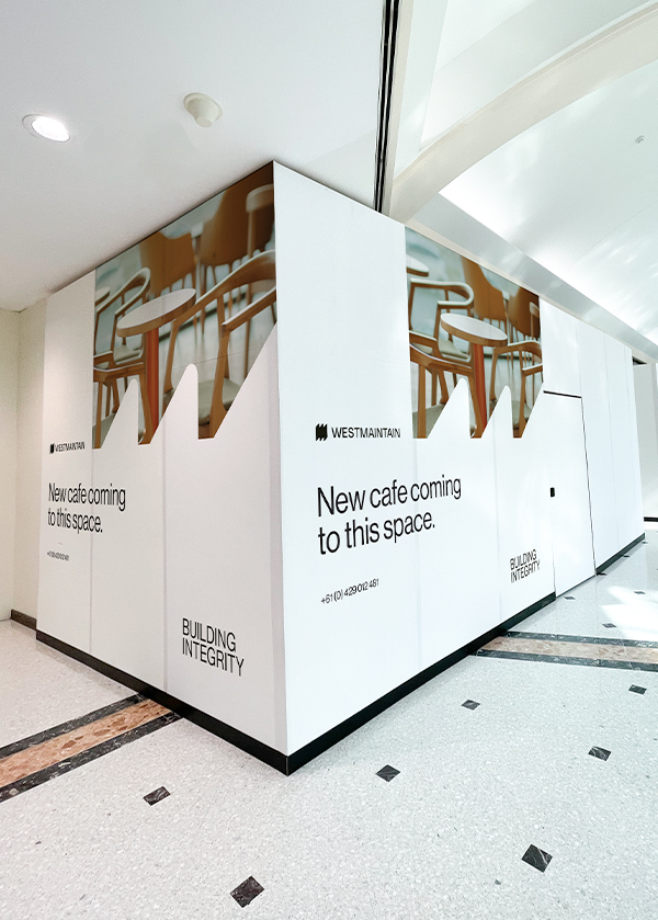 West Maintain Hoarding boards installed at a popular shopping centre